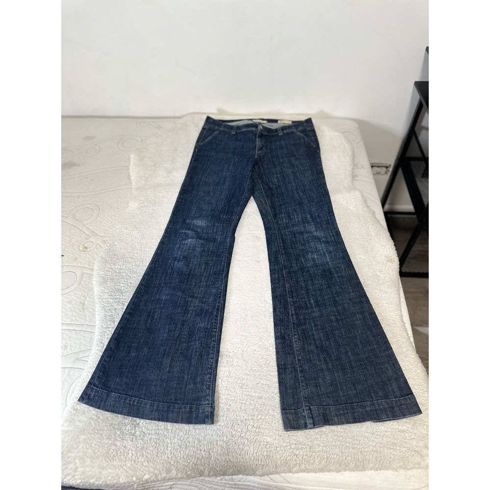 VTG Y2K GAP Limited Edition Jeans Womens 12T Wide Flare Dark Wash Denim 36x36